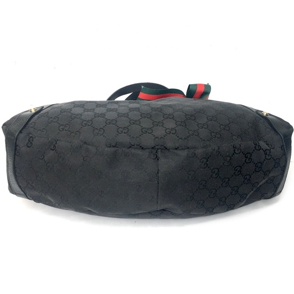 Authentic Gucci Abbey black monogram canvas shoulder bag - Picture 6 of 16